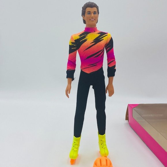 Vintage Mattel Barbie 1994 Hot Skatin’ Ken Doll, Retro Neon Pop Culture 13513 - Picture 6 of 9